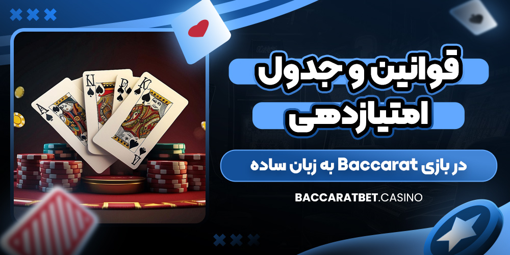 قوانین و جدول امتیازدهی در بازی Baccarat به زبان ساده